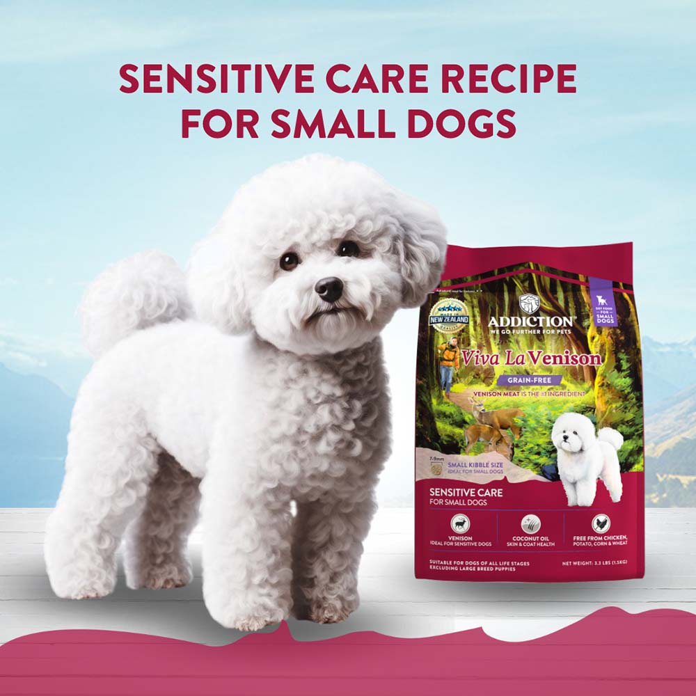 15% OFF: Addiction Viva La Venison Grain-Free Small Breed Dry Dog Food 1.5kg