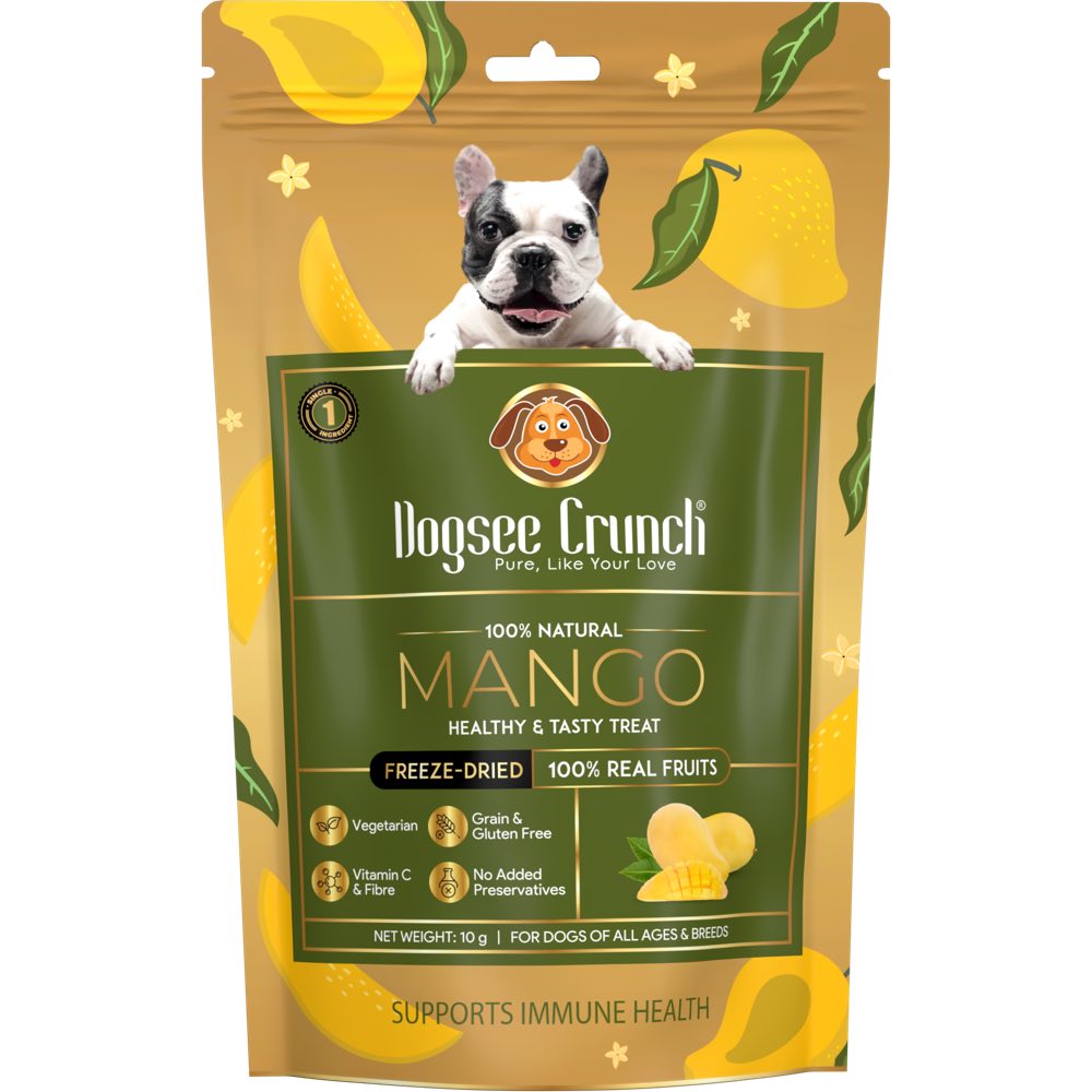 4 FOR $13: Dogsee Crunch Mango Grain-Free Freeze-Dried Dog Treats 10g