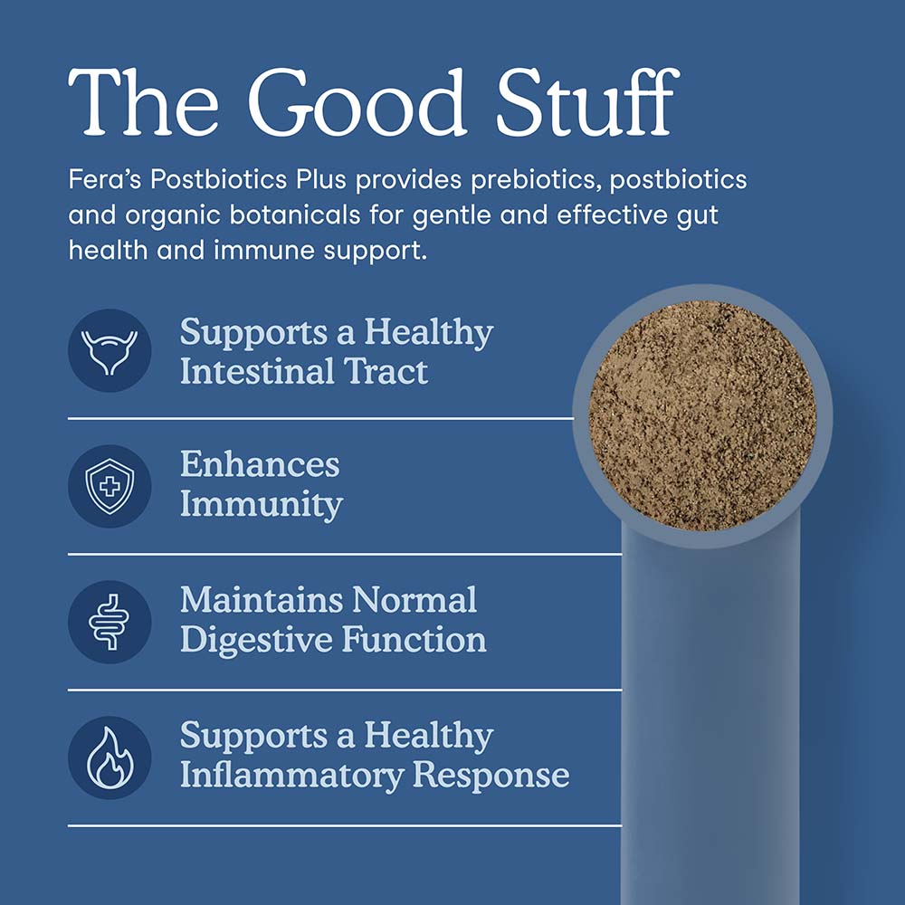 Fera Pets Organic Postbiotics Plus Supplement Powder For Cats & Dogs 2.12oz