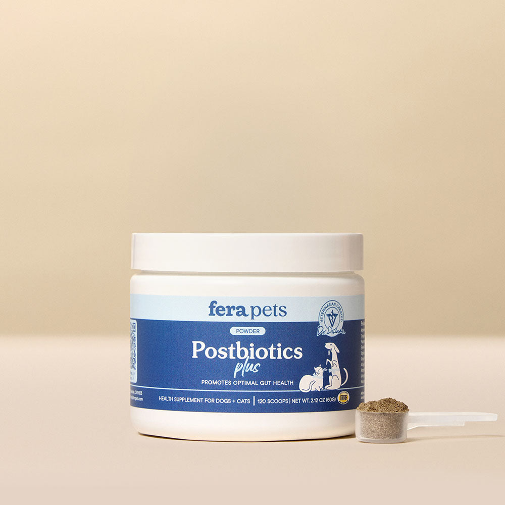 Fera Pets Organic Postbiotics Plus Supplement Powder For Cats & Dogs 2.12oz