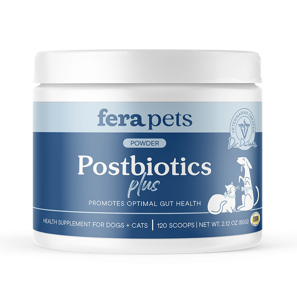 Fera Pets Organic Postbiotics Plus Supplement Powder For Cats & Dogs 2.12oz