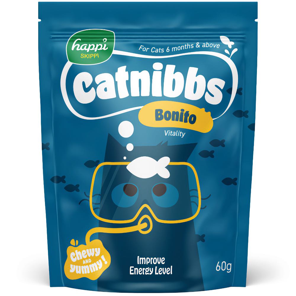 $1 OFF: Happi Skippi Catnibbs Bonito Cat Treats 60g