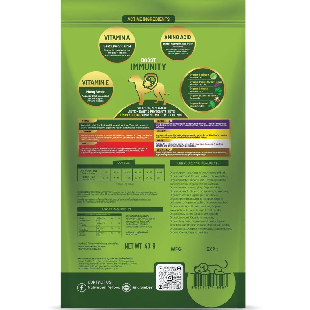 2 FOR $10: Nature's Best Boost Immunity Salmon Grain-Free Dog Treats 40g