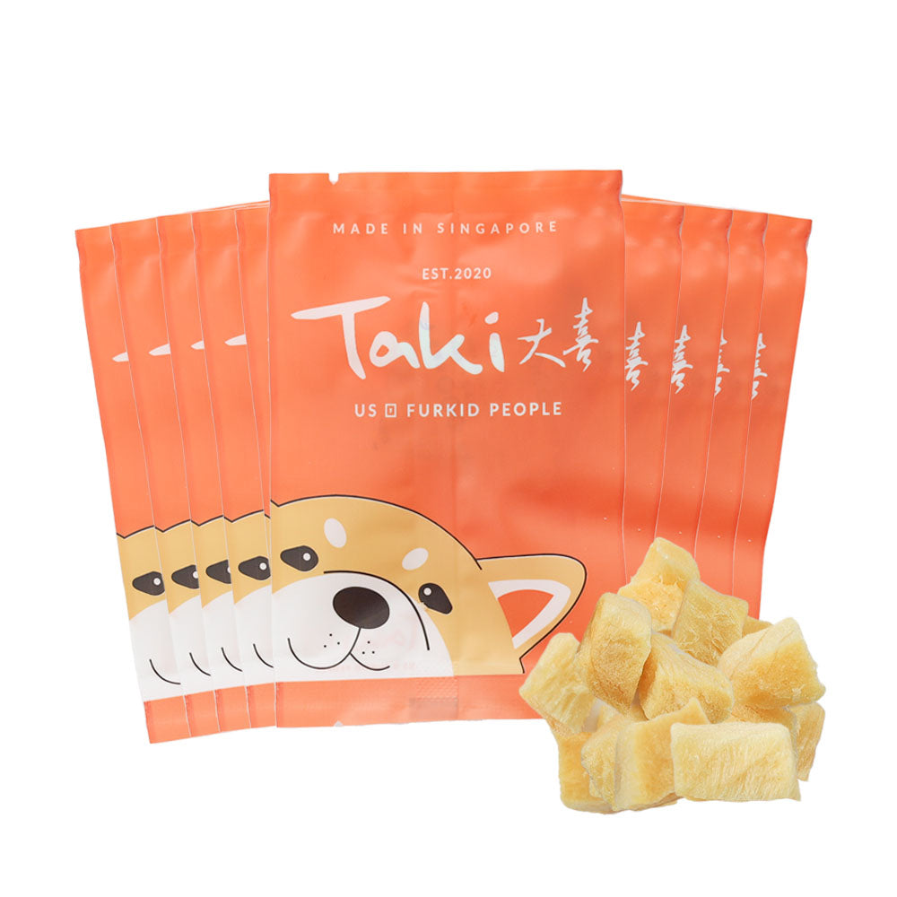 Taki Canadian Halibut Fish Freeze-Dried Treats For Cats & Dogs (10 Packets) 80g