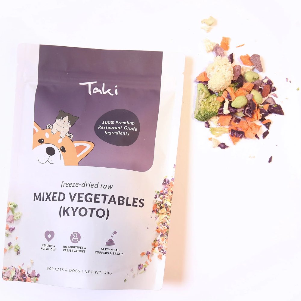 Taki Vegetables Mix Kyoto Freeze-Dried Meal Toppers For Cats & Dogs 40g